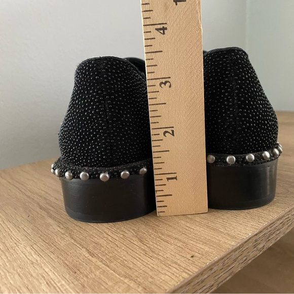 Adrianna Papell Black Leather Studded Loafers - Picture 10 of 11